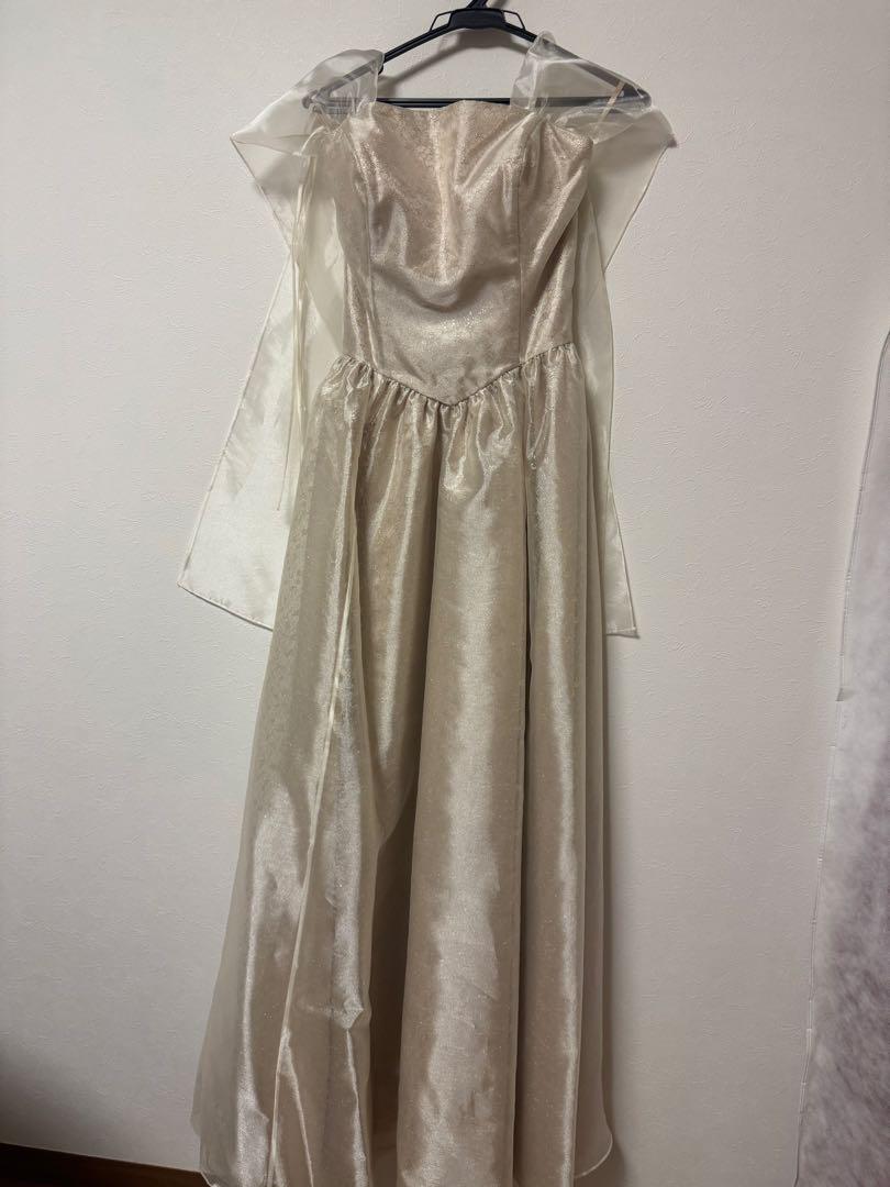 【美品】DressBlackロングドレス　シャンパンゴールド