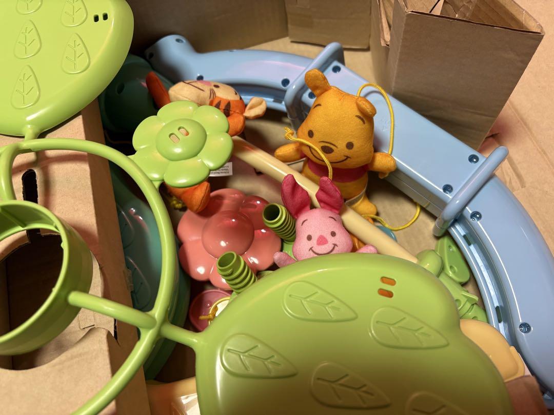 【美品】くまのプーさん　えらべる回転6WAYジムに変身メリー