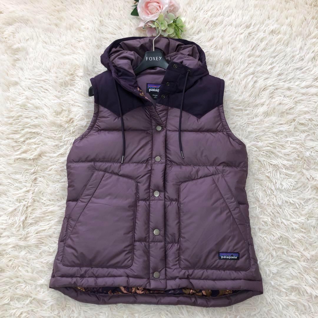 美品✨パタゴニア　希少　bivy フーデッドダウンベスト　花柄　パープル　S