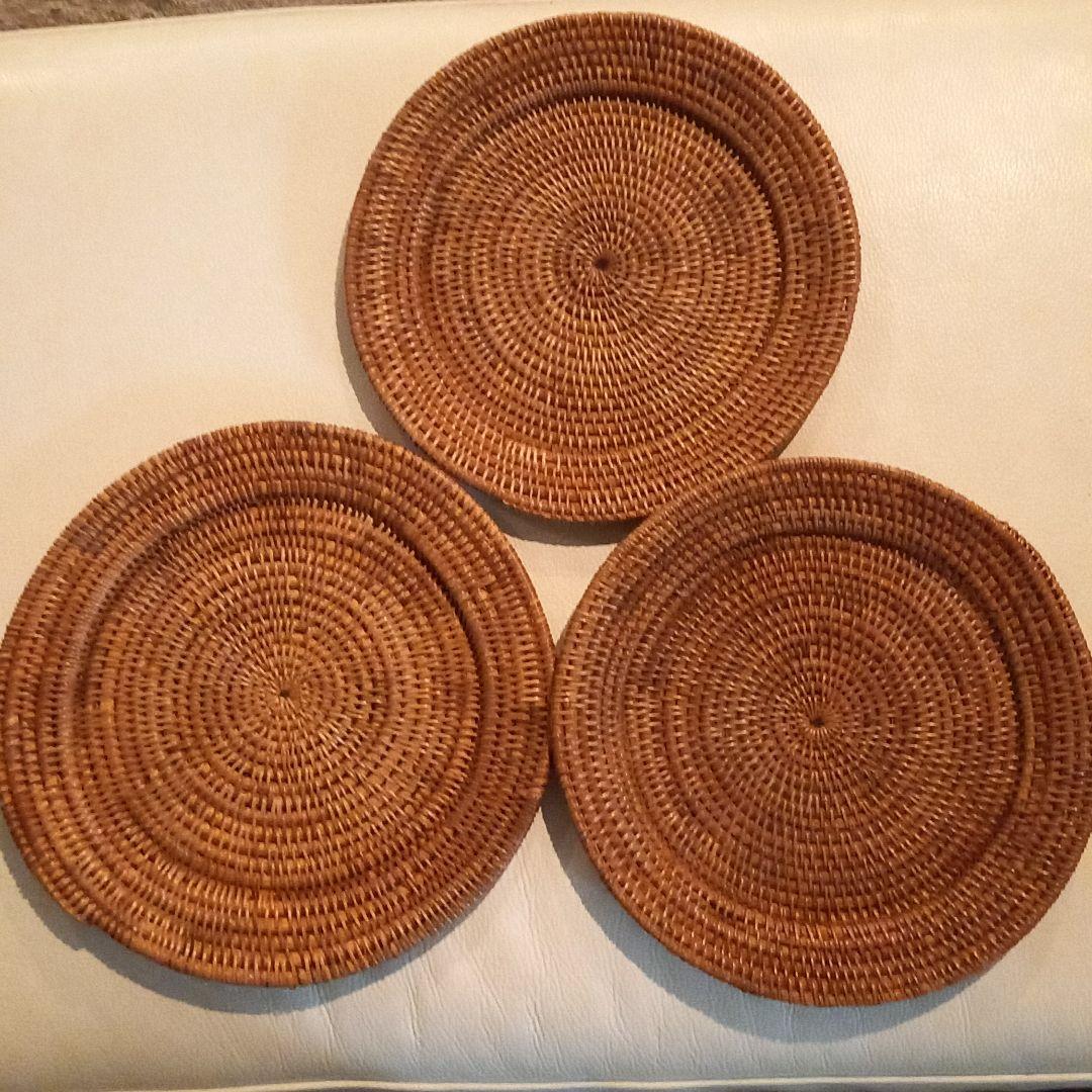 バリ島アタ製品ラウンド型 メルカリ