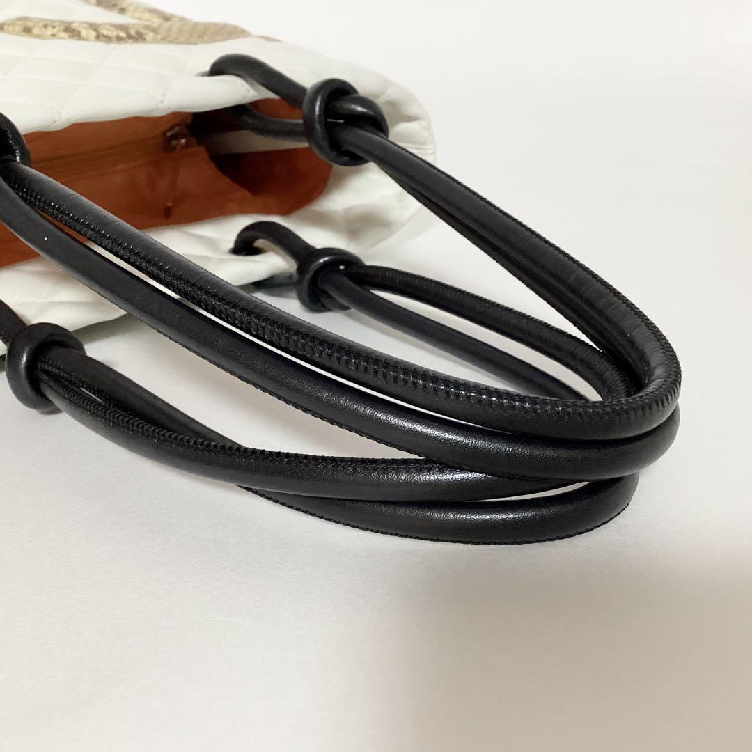 ☆極美品☆ シャネル　カンボンライン　パイソン　トートバッグ