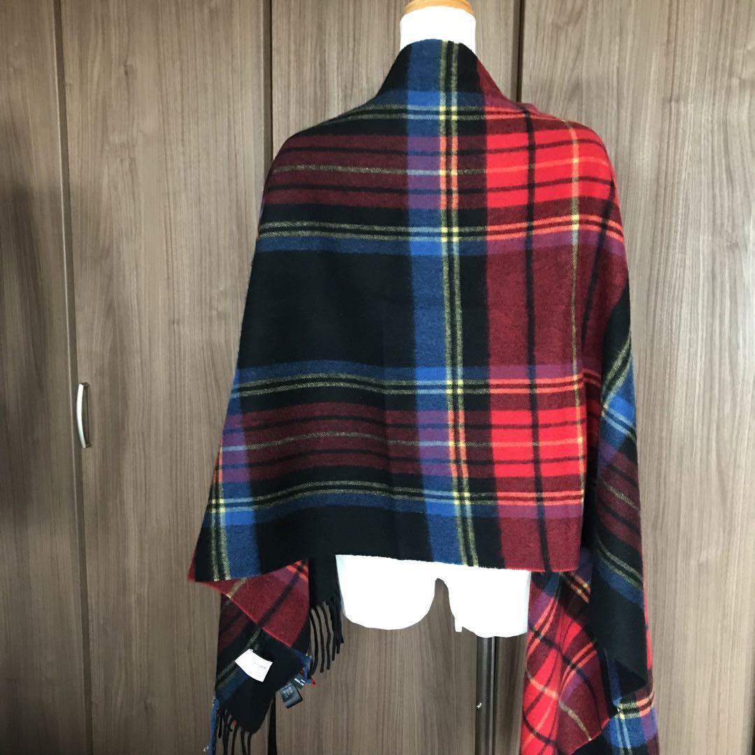 美品　ユナイテッドアローズ　大判　カシミヤ100% ストール　マフラー　チェック