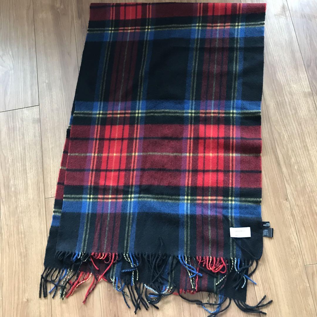 美品　ユナイテッドアローズ　大判　カシミヤ100% ストール　マフラー　チェック