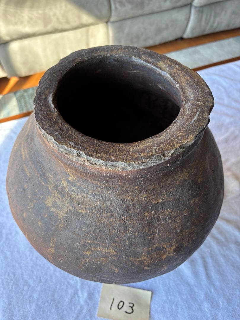 越前壺 古壺 骨董品 アンティーク置物 越前壺 古壺 骨董品 アンティーク置物