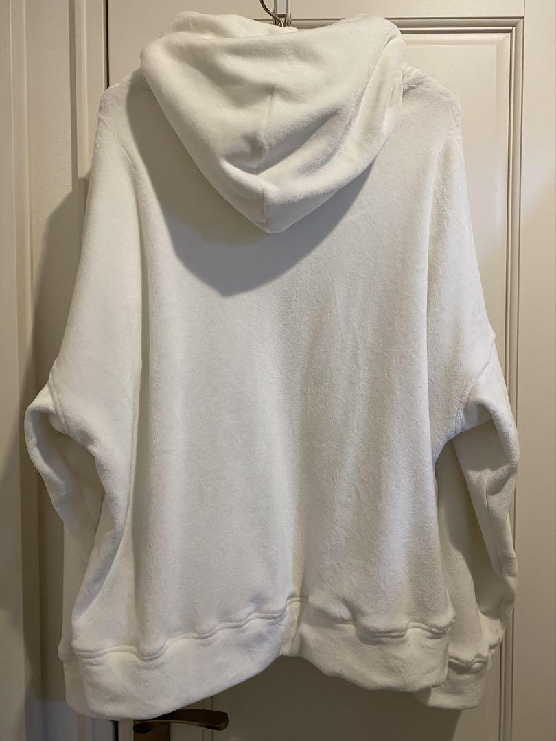 美品 RESOUND CLOTHING ベロアフリースパーカー ホワイト