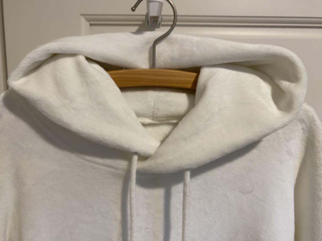 美品 RESOUND CLOTHING ベロアフリースパーカー ホワイト