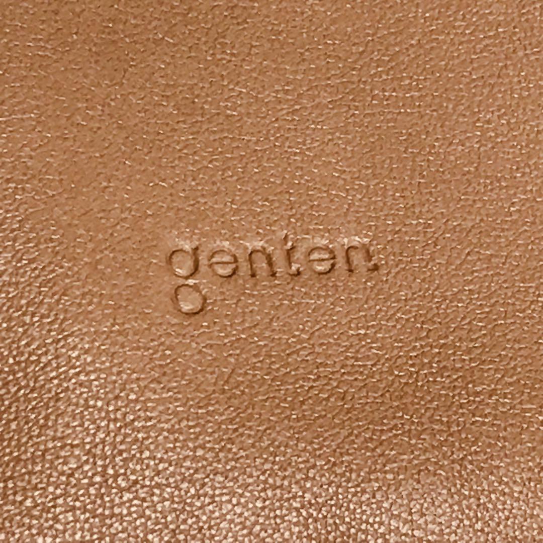genten ミニショルダーバッグ巾着 ポシェット オールレザー 型