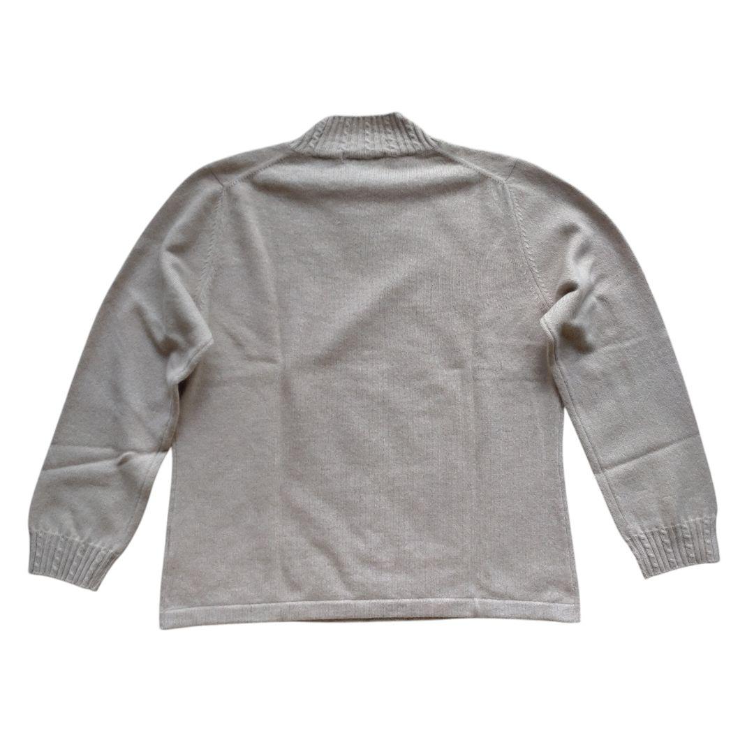 正規品 フカキ 新品】深喜毛織 カシミヤ LL ベージュ セーター メンズウェア