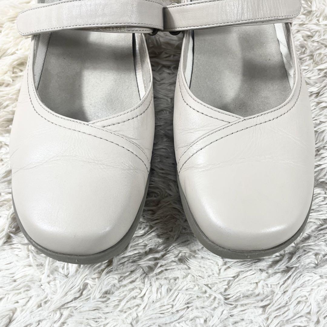 ✨美品  希少カラー アシックス ペダラ ストラップ シューズ 本革 24