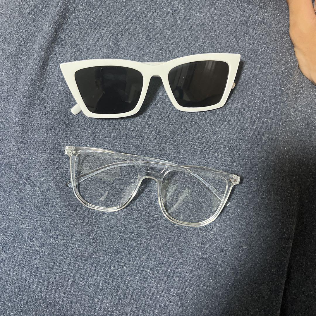 Ray-Ban キャットアイ サングラス クリアフレーム アセテートジオメトリックフレームキャットアイサングラス
