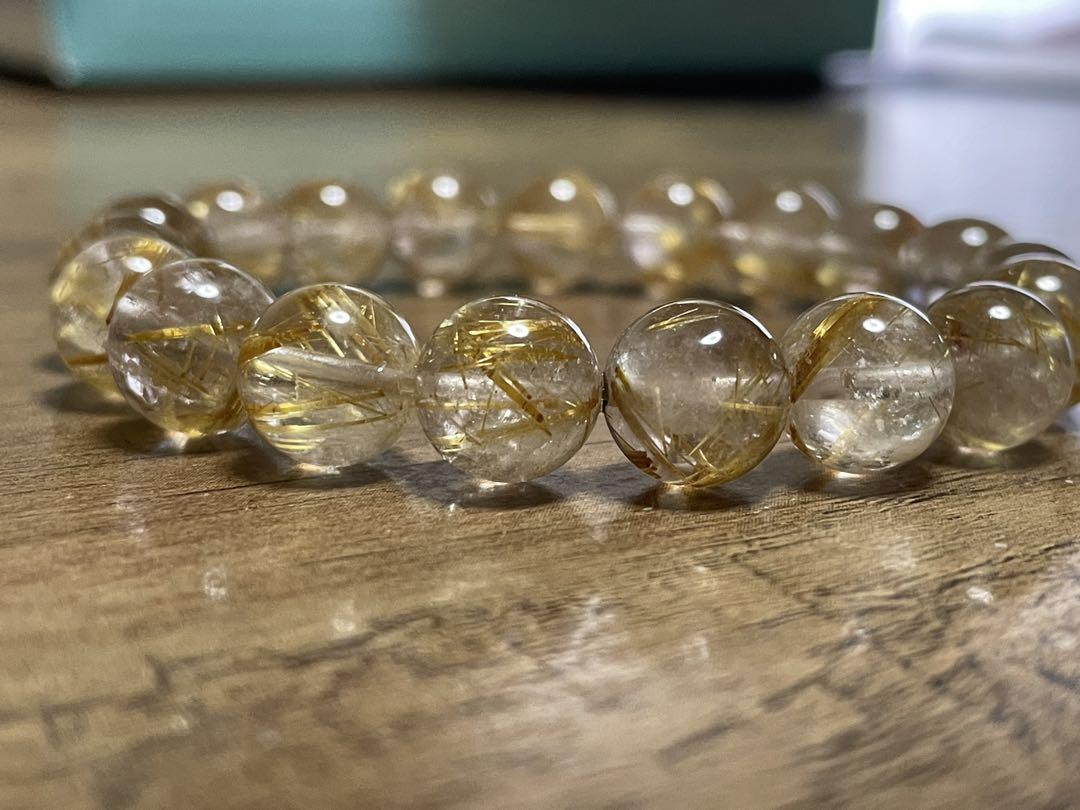 【美品】希少10.0mm ルチルクオーツ ブレスレット