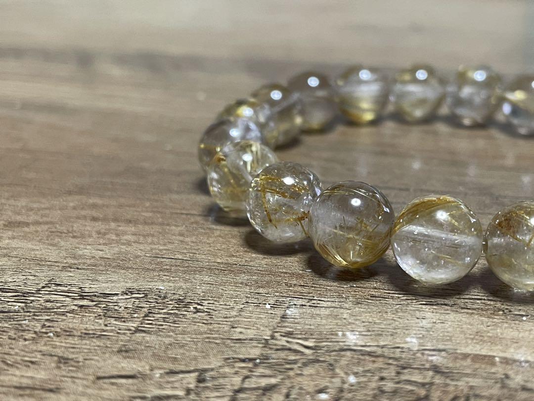 【美品】希少10.0mm ルチルクオーツ ブレスレット