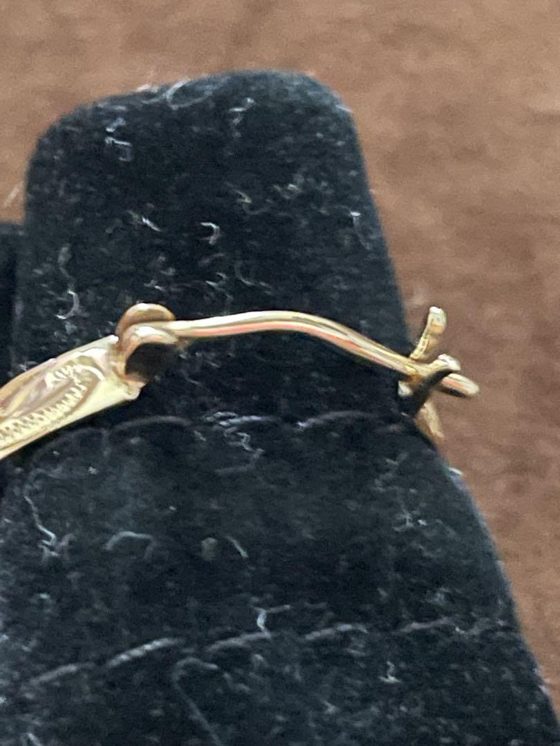 ハワイアンジュエリー　K14 フープピアス　片耳のみ　14K