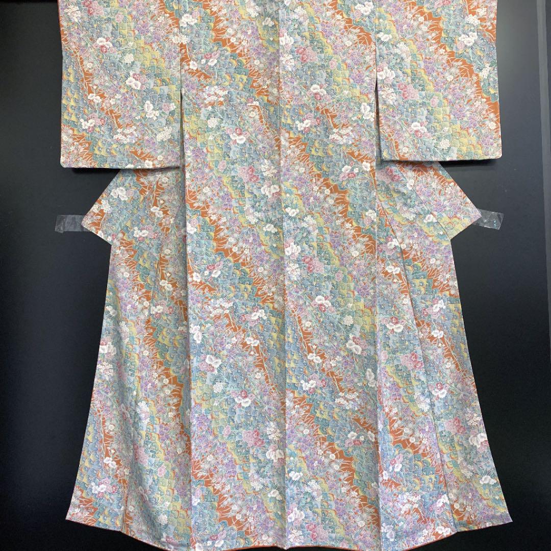 最新作得価 春 12084y 着物 小紋 草花尽くし文様 tg3Sl-m65033557029 新作再入荷