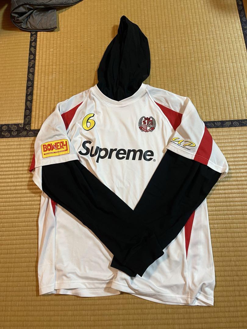 トップス Supreme Hooded Soccer Jersey