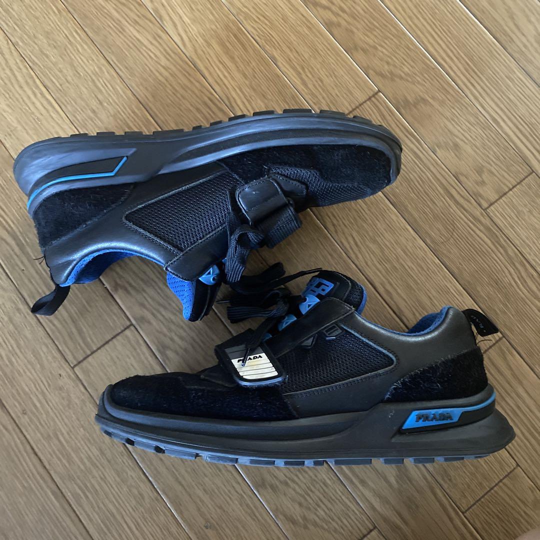 [PRADA] ミッドナイト ブルー ナイロン スニーカー prada スニーカー - スニーカー本当に 安い 通販