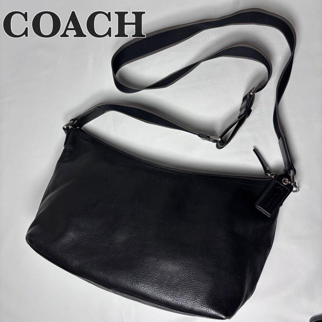 コーチ COACH ショルダーバッグ ヘリテージレザー ブラック