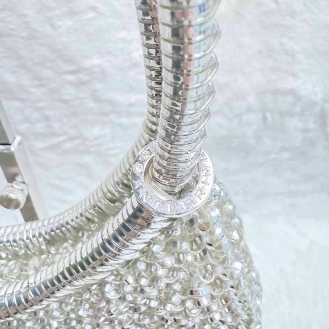 美品✨アンテプリマ ワイヤーバッグ シルバー ラウンド ラージ 希少 銀 美品✨アンテプリマ ワイヤーバッグ シルバー ラウンド ラージ 希少 銀