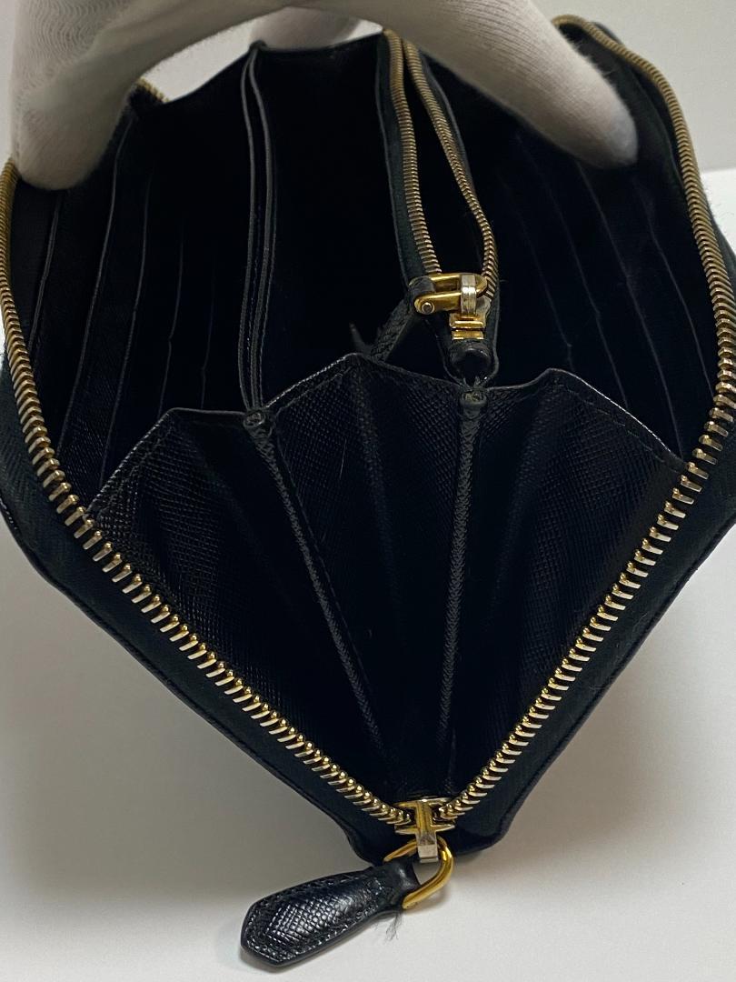 国産 期間限定 USED PRADA プラダ ラウンドファスナー長財布 リボン oajmF-m65044888925 品質保証2022