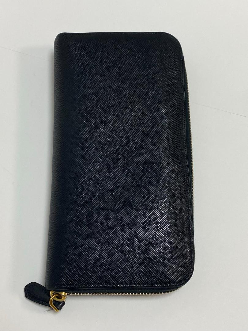 国産 期間限定 USED PRADA プラダ ラウンドファスナー長財布 リボン oajmF-m65044888925 品質保証2022