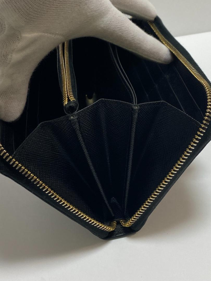 国産 期間限定 USED PRADA プラダ ラウンドファスナー長財布 リボン oajmF-m65044888925 品質保証2022
