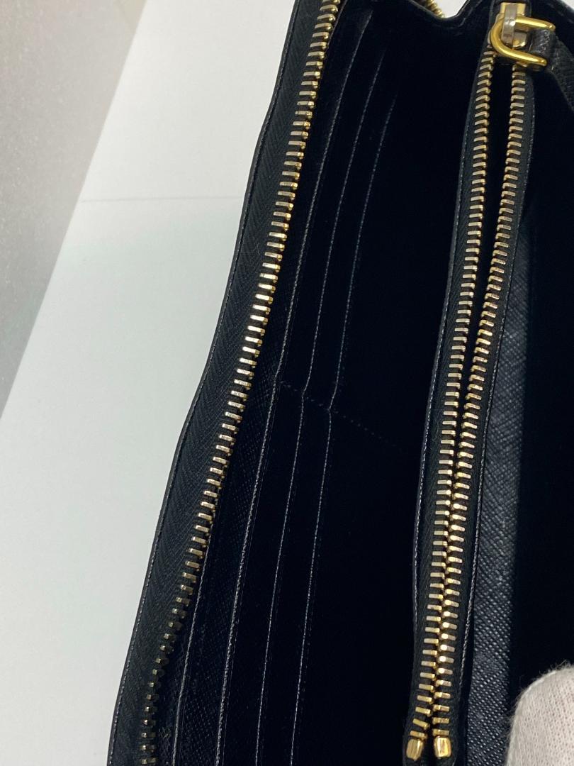 国産 期間限定 USED PRADA プラダ ラウンドファスナー長財布 リボン oajmF-m65044888925 品質保証2022