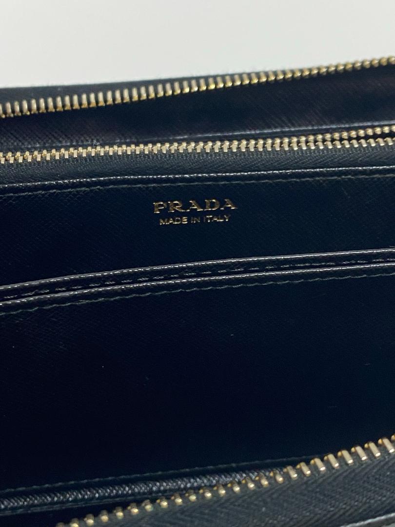 国産 期間限定 USED PRADA プラダ ラウンドファスナー長財布 リボン oajmF-m65044888925 品質保証2022