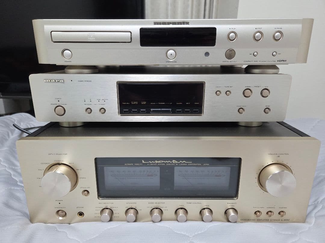 Luxman L-505f プリメインアンプ ゴールド CDプレーヤー他セット Luxman L-505f プリメインアンプ ゴールド CDプレーヤー他セット