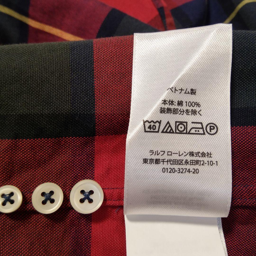 ラルフローレン  ボタンダウン  チェック柄シャツ  ☆美品☆