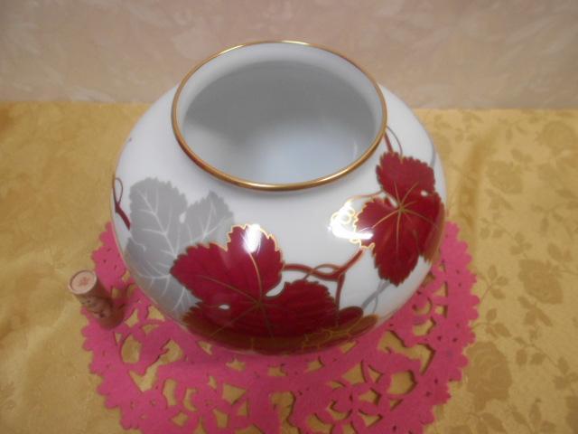 大倉陶園　金縁　花瓶　葡萄♪　美品