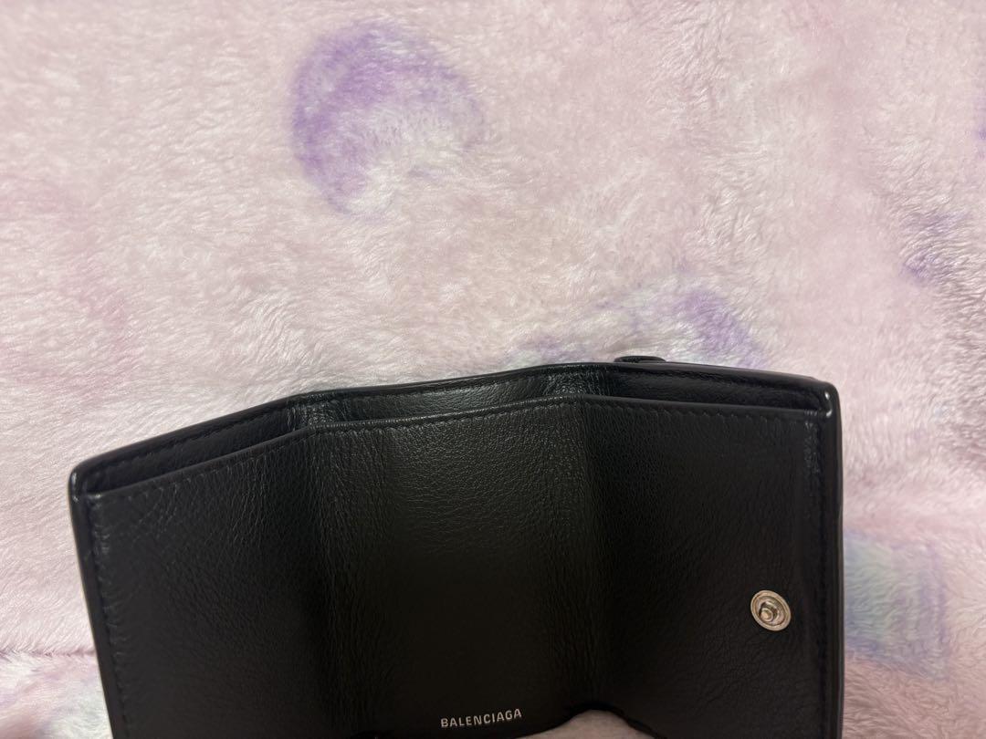 Balenciaga ミニ財布　三つ折り財布　ブラック