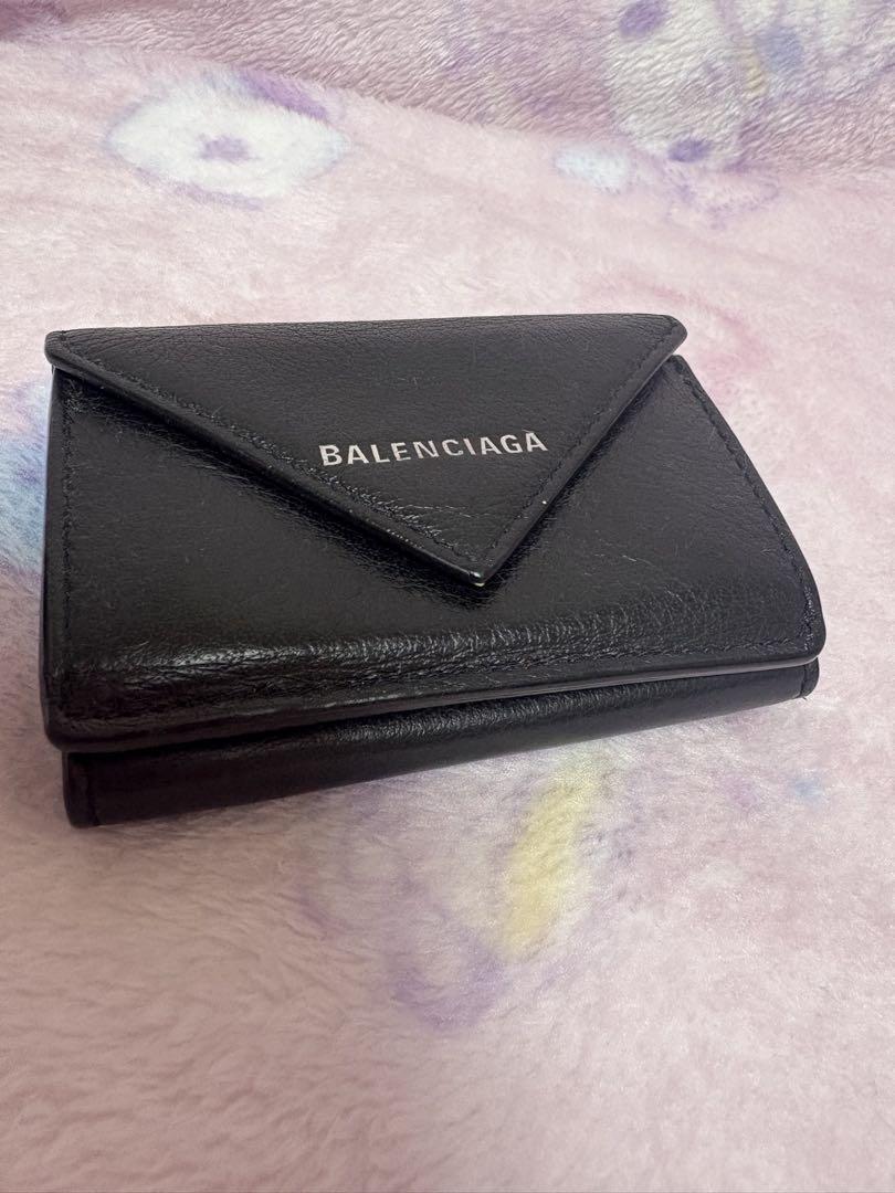 Balenciaga ミニ財布　三つ折り財布　ブラック