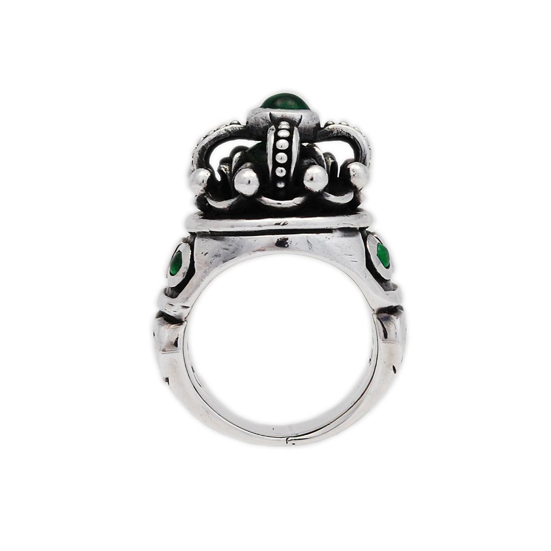 CROWNクラウンシルバー925リングメンズレディースアクセサリWA-R004G 3dUP2-m65055367813 人気最新品
