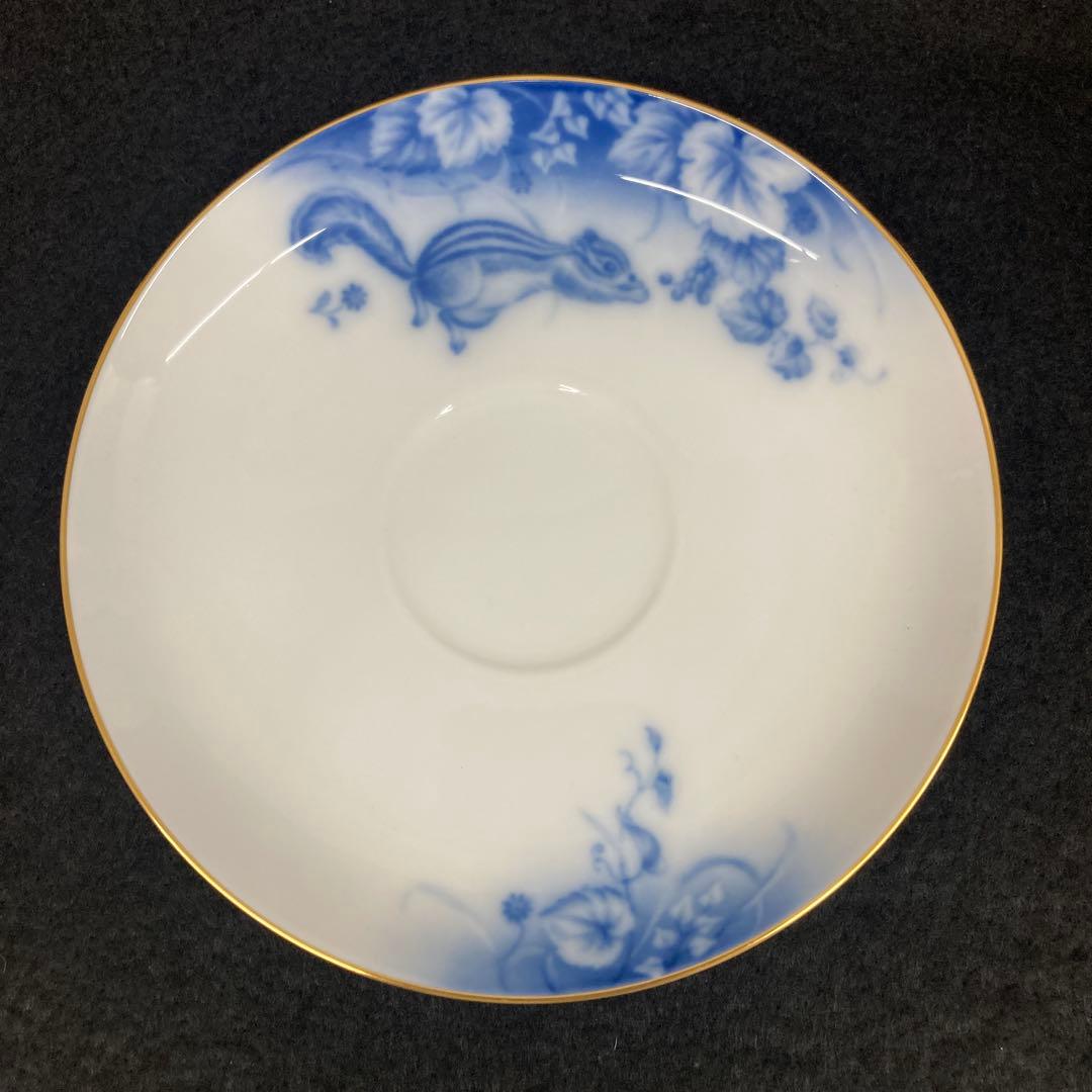 【新品未使用】大倉陶園 岡染 可愛いリスちゃんのカップ&ソーサー⭐︎