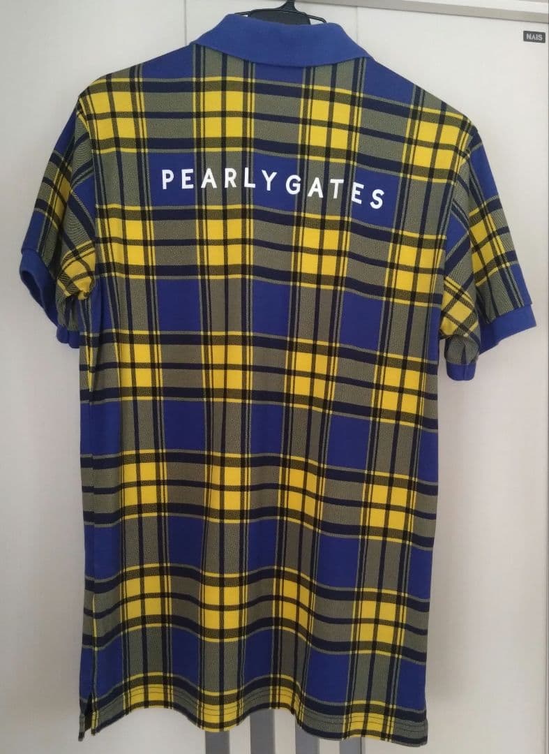 ☆美品☆PEARLY GATES ☆チェック柄ポロシャツ PEARLY GATES チェック柄ポロシャツ、サンバイザー 2点セット