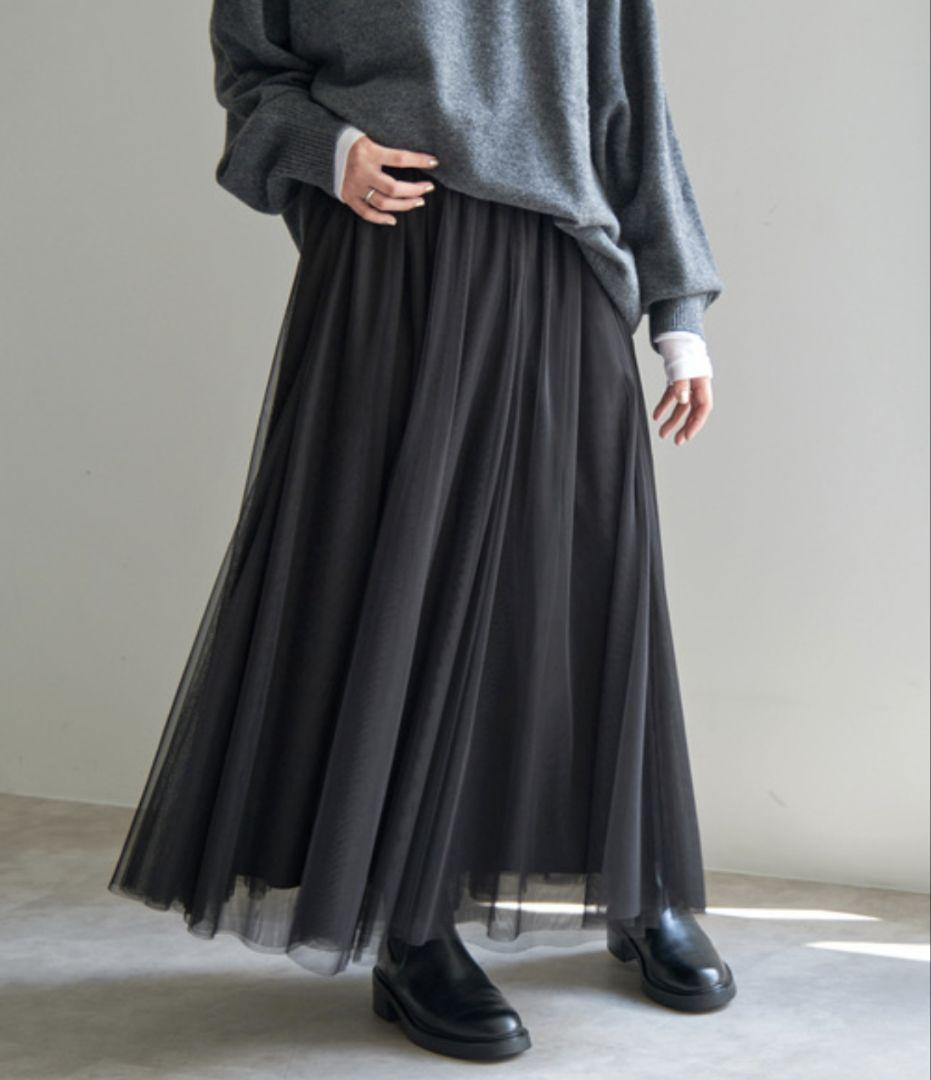 未使用♡スピックアンドスパン　チュールスカート　36 spick＆span