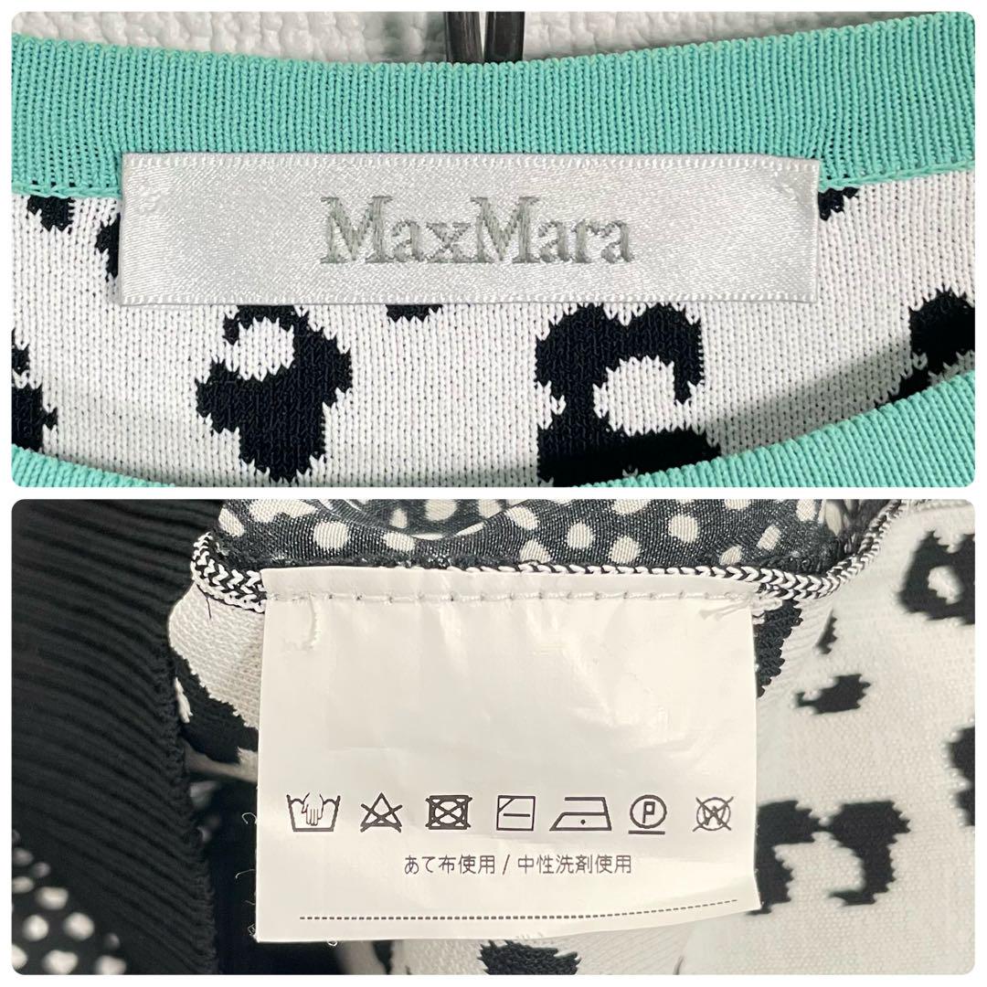 MAXMARA クレイジーパターン 半袖サマーニットカットソー 総柄 異素材