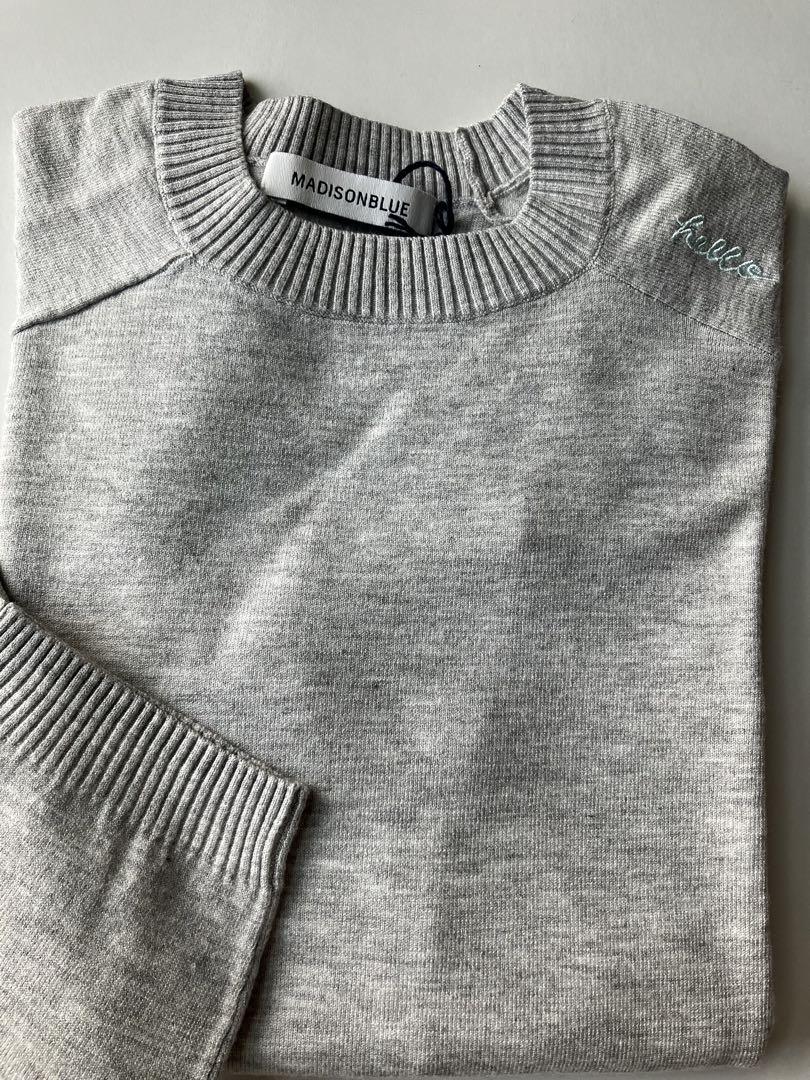 入手困難MADISONBLUE HELLO クルーネックセーター GRAY 00 入手困難MADISONBLUE HELLO クルーネックセーター GRAY 00