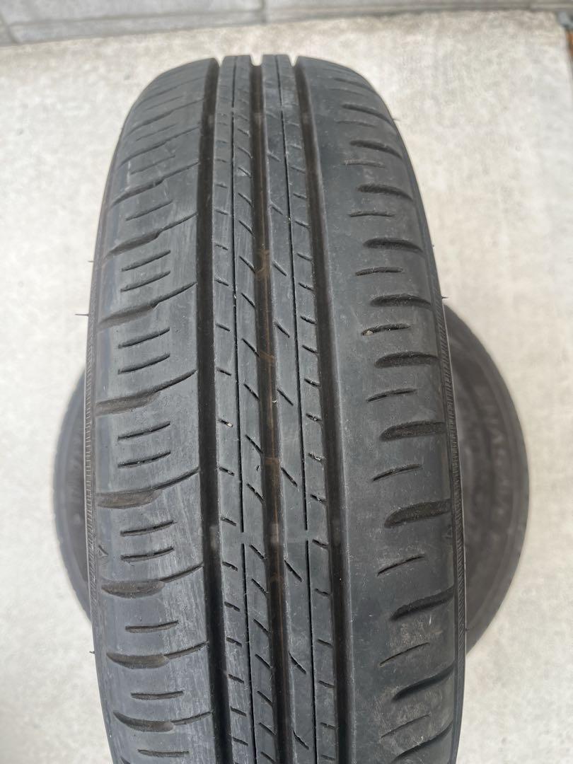 送料込み155/65r14DUNLOP エナセーブ21年製造4本セットバリ山