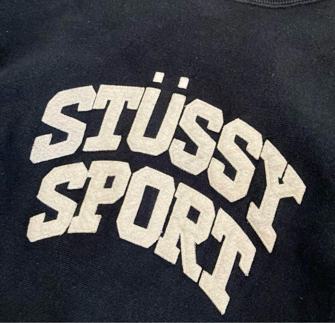 STUSSY × Champion コラボ リバースウィーブ ロゴスウェット/L