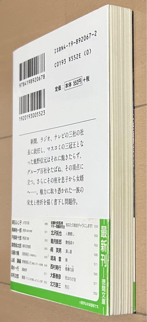 閨閥 マスコミを支配しようとした男 徳間文庫 中古本・書籍