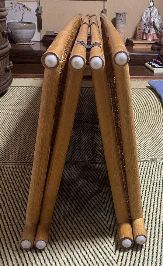 昭和レトロ★凝ったデザイン ラタン4連パーテーション レトロな雰囲気が逆にモダン 昭和レトロ★凝ったデザイン ラタン4連パーテーション レトロな雰囲気が逆にモダン