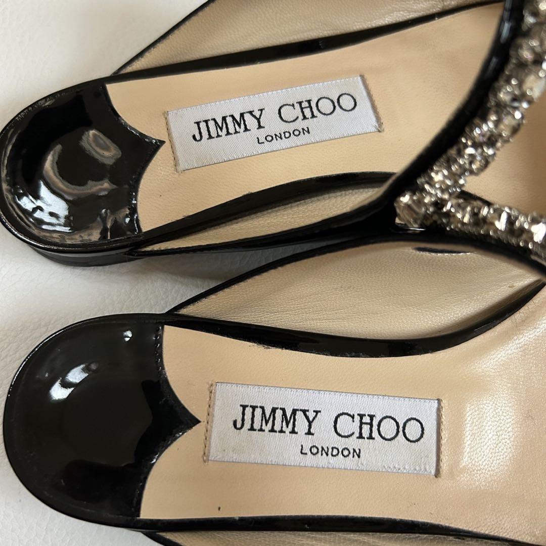美品✨JIMMYCHOO Bing Flat 35 1/2 ビジュー ミュール