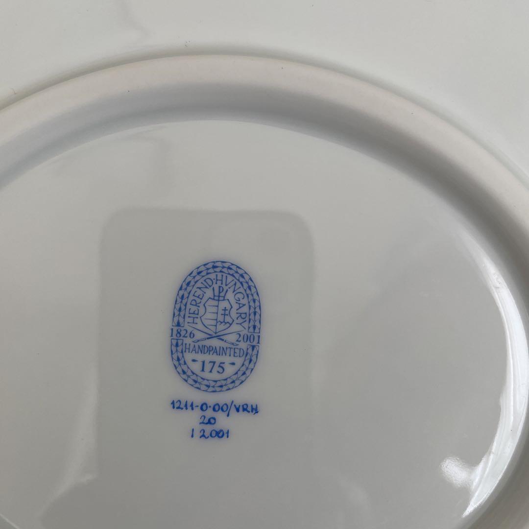 未使用品Herend オーバル皿 ウィーン 薔薇 ヘレンド送料 無