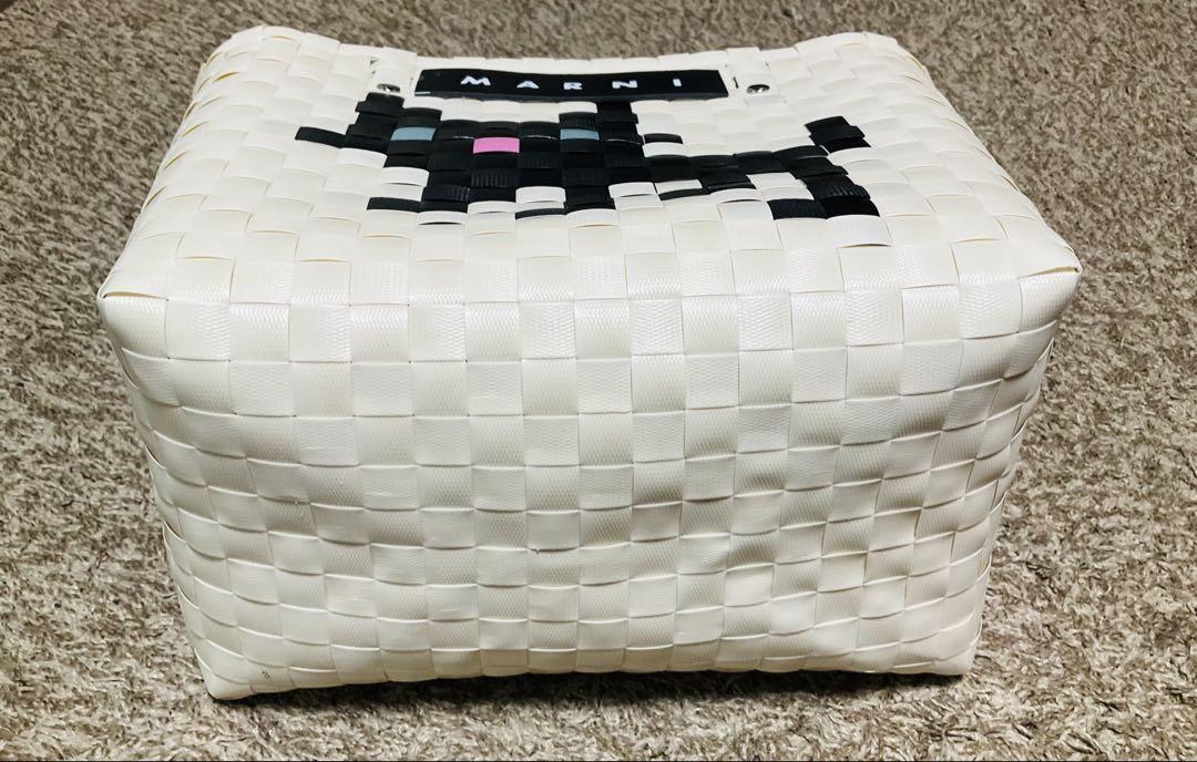 MARNI かごバッグ 黒い猫デザイン
