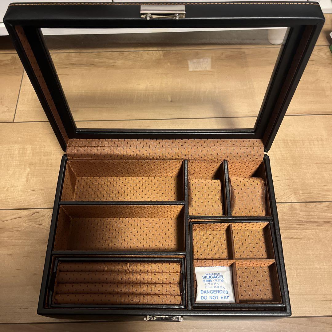 【LA VITA IDEALE】メンズボックスL 収納ケース レザーケース