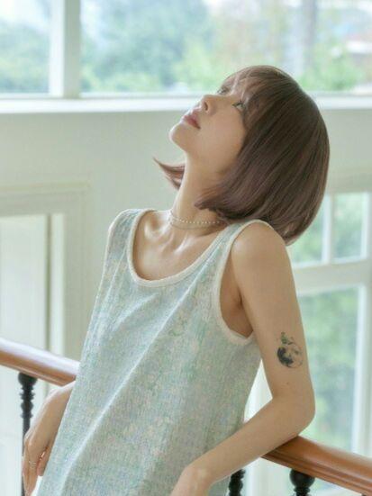ピンクエイジ♡フルウィッグボリュームパーマボブポーリン(アッシュピンク)