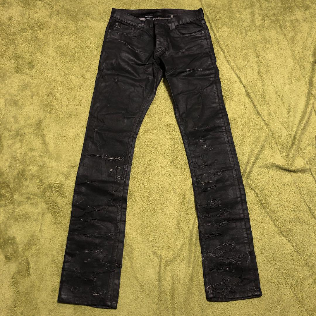 ブラック系,M【SALE/60%OFF】 DIOR HOMME 04SS STRIP期 デストロイ 日本特注 Dior homme 美品 デストロイデニム 04SS デニム/ジーンズ