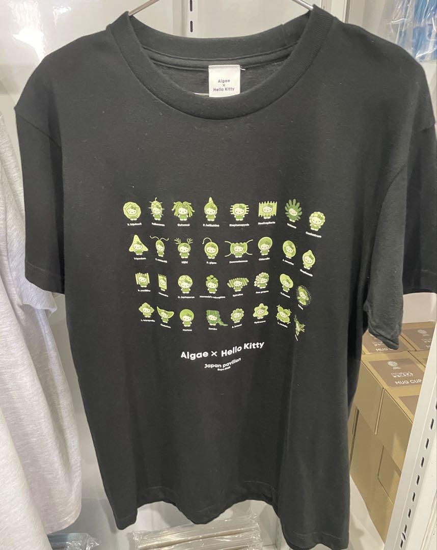 藻類　ハローキティ　万博　Tシャツ Mサイズ　黒　32種 2025 大阪・関西万博 日本館限定 ハローキティ Tシャツ 藻 藻類