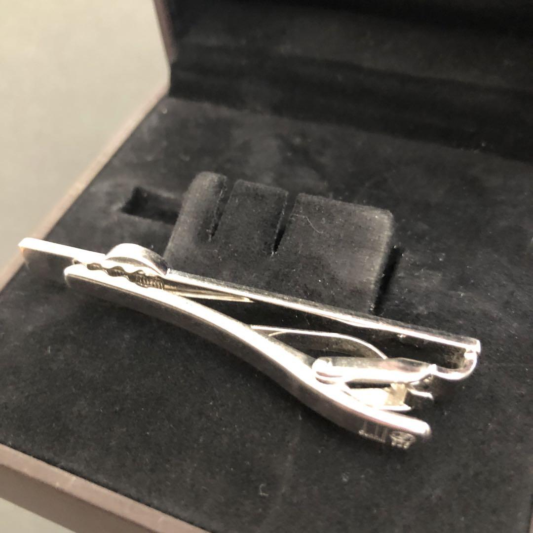 Dunhill ALFREDタイピン ホワイトシェル シルバーAg925ダンヒル